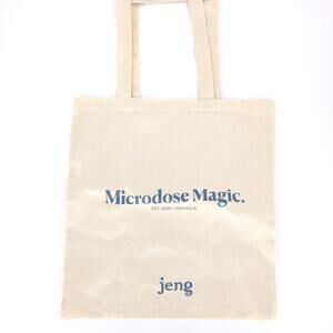 Jeng Microdose Magic Est 2020 Montauk Cream Colored Cotton Shopping Bag Tote NEW